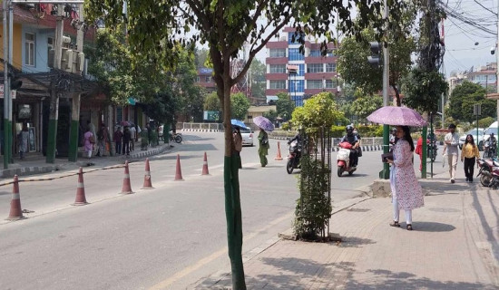 आज काठमाडौँको तापक्रम ३३ डिग्री सेल्सियस पुग्ने