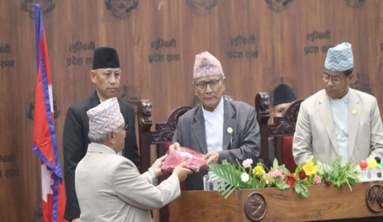 लुम्बिनी प्रदेशको नीति तथा कार्यक्रम सार्वजनिक