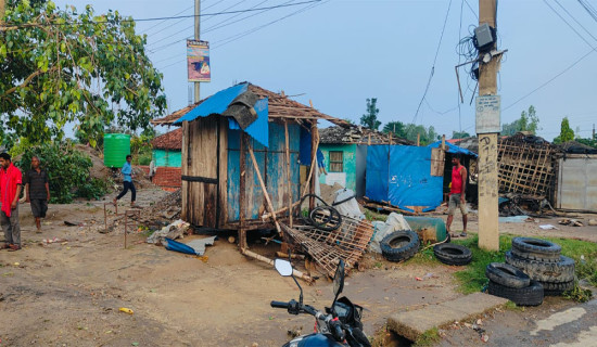 हावाहुरीले ४७ घरमा क्षति