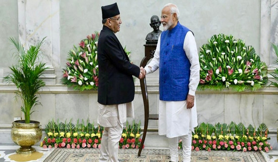 प्रधानमन्त्री प्रचण्डद्वारा भारतीय समकक्षी मोदीको नेतृत्वमा नेपाल–भारत सम्बन्ध समृद्ध हुने विश्वास