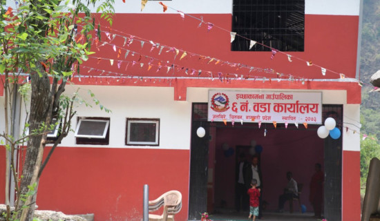 छ वर्षपछि बन्यो वडा कार्यालय भवन