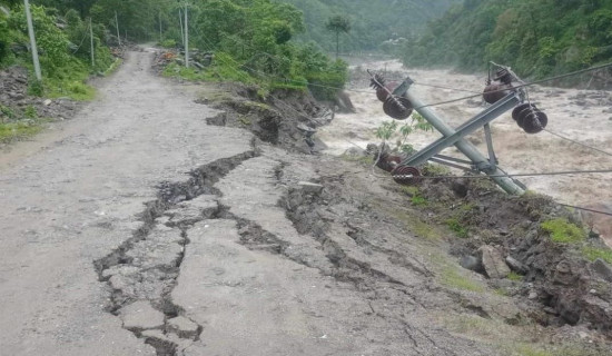 अपर तामाकोसी जलविद्युत उत्पादन बन्द