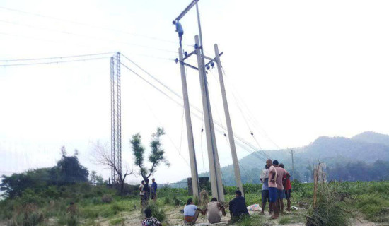 राप्तीपारीका गाउँमा विद्युत अवरुद्ध