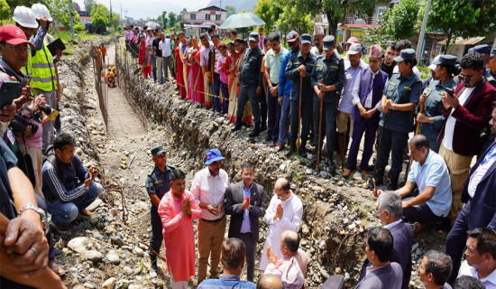 तेस्रो परियोजना अन्तर्गतको सडक शिलान्यास