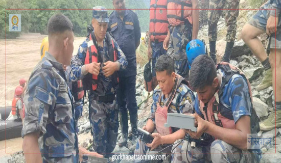 त्रिशूलीमा बेपत्ता बस र यात्रु खोजीमा ड्रोन क्यामरा प्रयोग