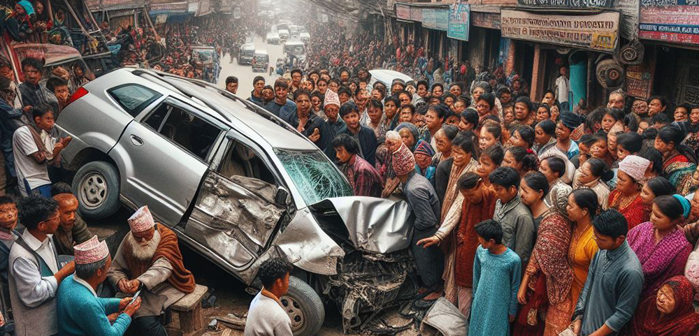 दाङमा जिप दुर्घटना :  १० जना घाइते