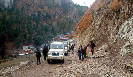 कर्णाली कोरिडोरको सर्केगार्ड खार्पुनाथ सडक २७ दिनपछि सुचारु