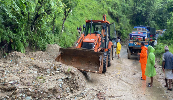 अवरुद्ध सिद्धार्थ राजमार्ग एकतर्फी सञ्चालनमा