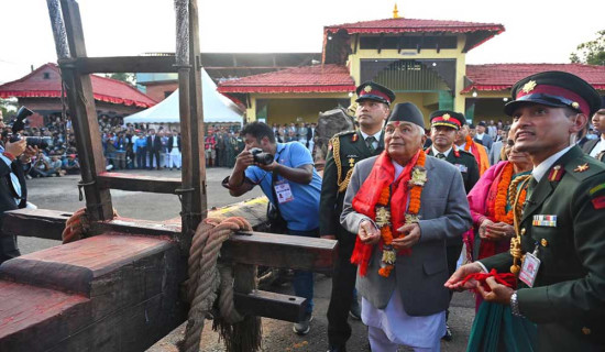 राष्ट्रपति पौडेलद्वारा भोटो जात्राको अवलोकन