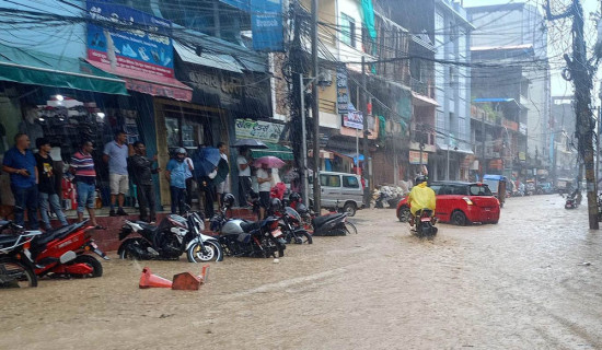 बुटवलको मुख्य बजारमा डुबान समस्या