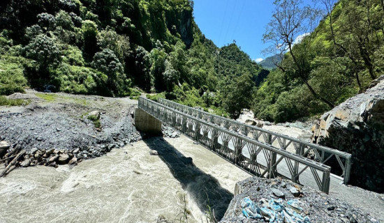 म्याग्दी नदीमा ‘बेलिब्रिज’ जडान