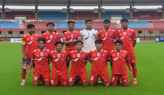 साफ यू–२० च्याम्पियनसिप : नेपाल र श्रीलङ्काको खेल बुधबार