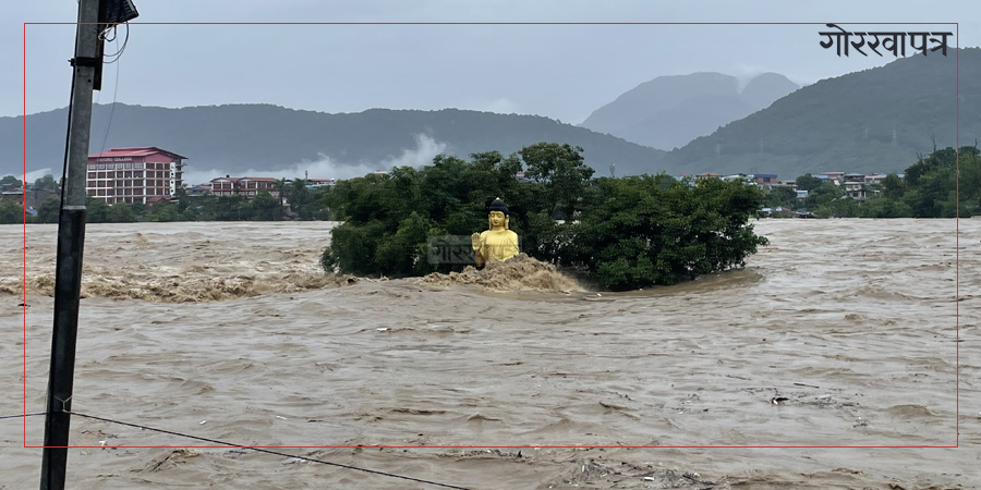 नारायणी नदीमा पानीको सतह हालसम्मकै उच्च