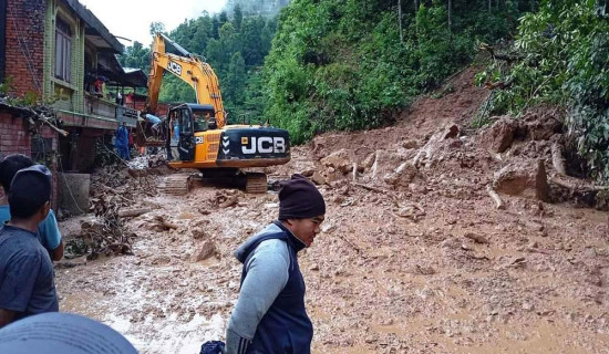 बाढीपहिरोले १८ परिवार विस्थापित