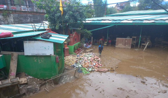 बाढीले बल्खु तरकारी बजारमा तीन करोडको क्षति