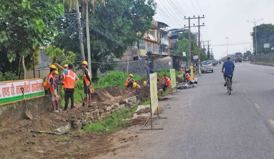 भूमिगत विद्युतीकरणको काम सत्तरी प्रतिशत