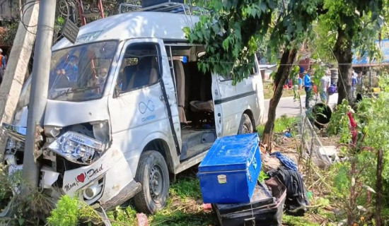 गाडी दुर्घटनामा १५ जना घाइते