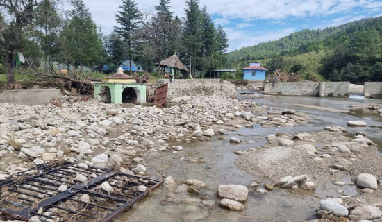 अधुरै रह्यो घटालथानको योजना बजेट आएन, बाढी आएर बगायो