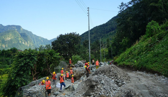 म्याग्दीमा सडक स्तरोन्नतिले गति लियो