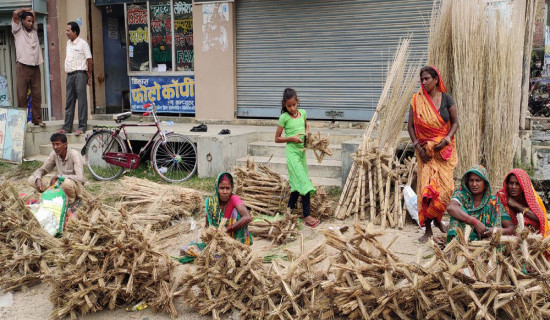 जनकपुरधामको दशरथ तलाउमा स्नान गर्नेको भीड