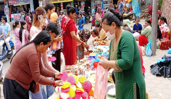 तिहारको सामग्री किन्न बजारमा भिड