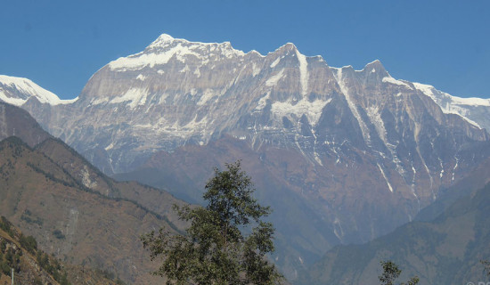 कालो पत्थरमा परिणत गुर्जा हिमाल