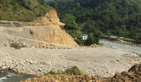 कालीगण्डकी कोरिडोर : पहिरोग्रस्त क्षेत्रमा निर्माण रोकियो