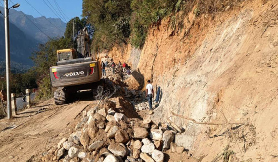 बेनीमा सडक स्तरोन्नति सुरु