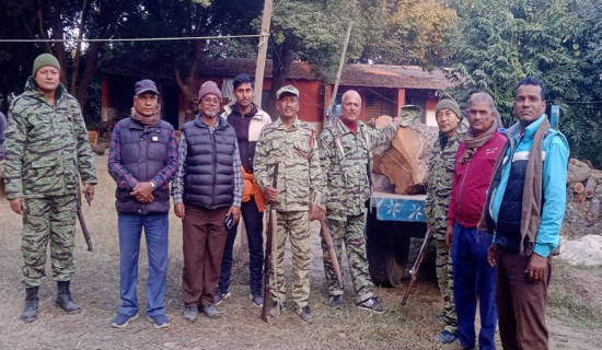 अवैध काठसहित टयाक्टर नियन्त्रणमा