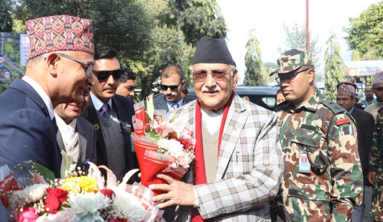 प्रधानमन्त्री ओली पोखरामा