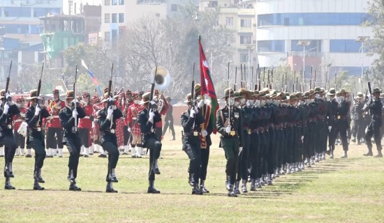 सैनिक मञ्च टुँडिखेलमा बुधबार सेना दिवस