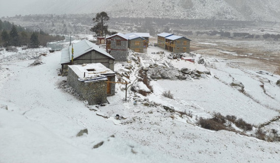 उत्तरी हुम्लाका उच्च क्षेत्रमा हिमपात