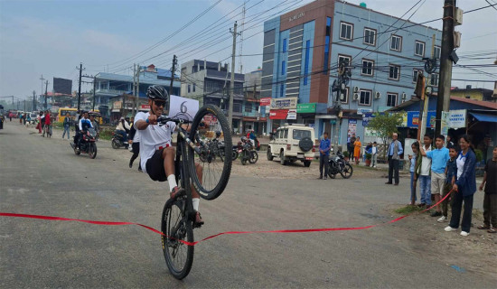 साइकल दौडमा निमा सेर्पा पहिलो