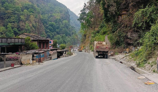 कालीगण्डकी काेरिडोरः राहुघाट–तातोपानी १४ किलोमिटर कालोपत्र