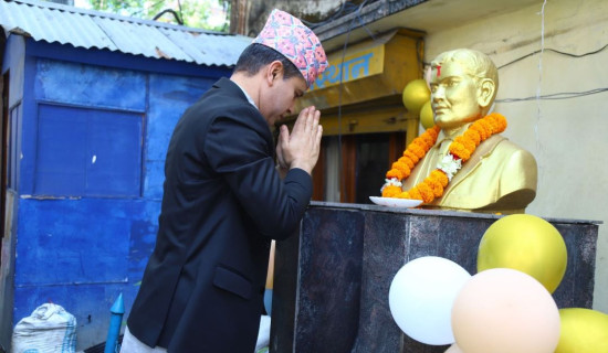 जयपृथ्वीवहादुर सिंहको स्मरणमा माल्यार्पण