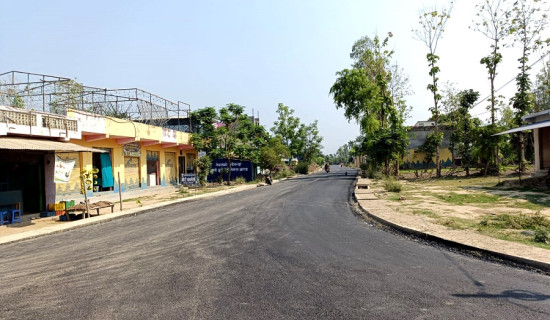 धनगढी गाउँ–जुगेडा सडकको एउटा खण्ड कालोपत्रे
