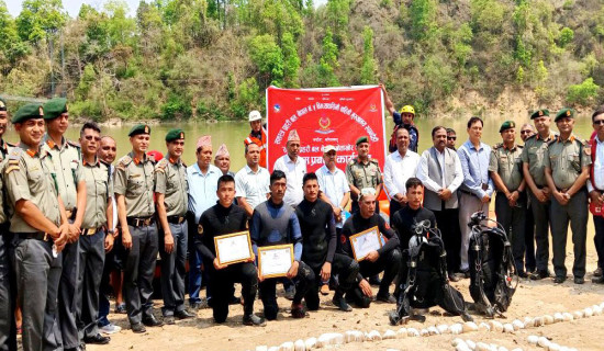 विपद् व्यवस्थापनका लागि सशस्त्र प्रहरीलाई गोताखोर तालिम