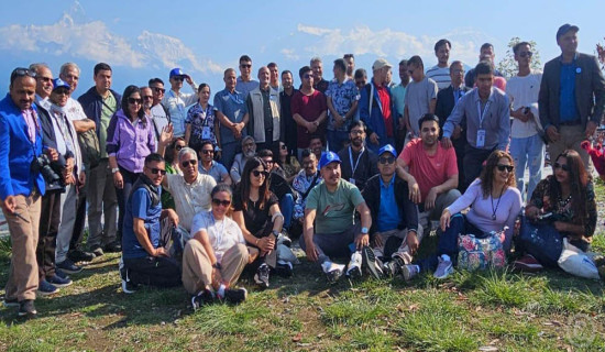 लोमान्थाङ अन्तरराष्ट्रिय मिडिया समिटको टोली पोखरा हुँदै मुस्ताङमा