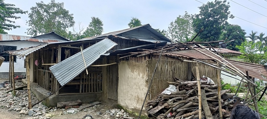 हावाहुरीले दमकमा २७ घरमा र तीन कृषि फर्ममा क्षति