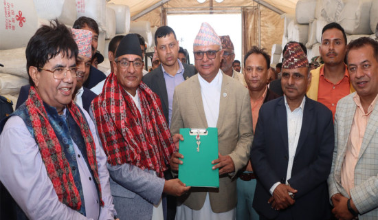 भन्सार परिसरको आपतकालीन गोदामघर प्रदेशलाई हस्तान्तरण
