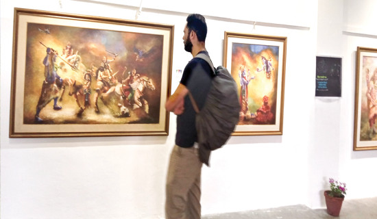 राजधानीमा सुरेशकुमारको कला प्रदर्शनी