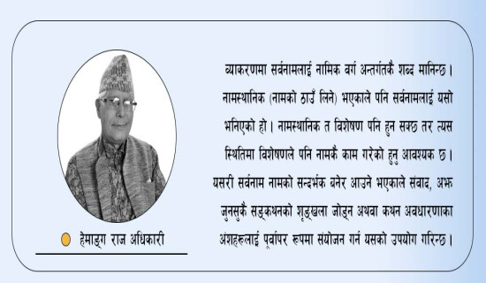 सर्वनाम र सार्वनामिक शब्द