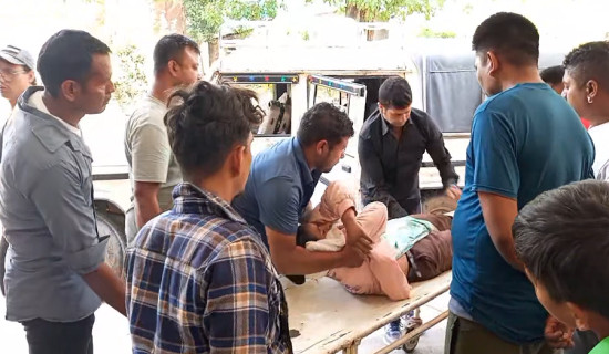 सल्यानबाट दाङ जाँदै गरेको जिप दुर्घटना : नौ जना घाइते