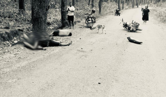 चोरमारामा दुर्घटना हुँदा दुई जनाको मृत्यु
