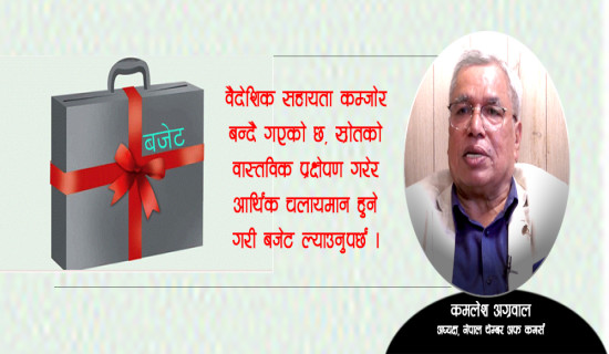 आर्थिक गतिविधि चलायमान बनाउने बजेट चाहियो : अध्यक्ष अग्रवाल