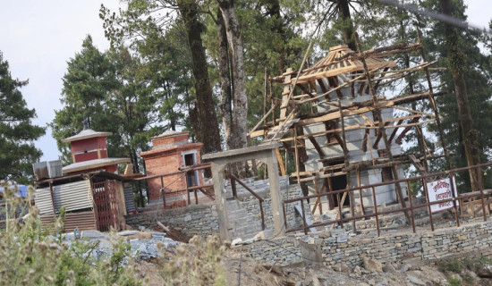 बागलुङको मालिका मन्दिरको पुनर्निर्माण गरिँदै