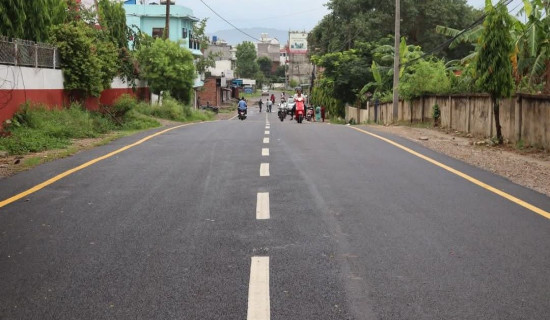 एक सय ८८ किलोमिटर सडक कालेपत्रे