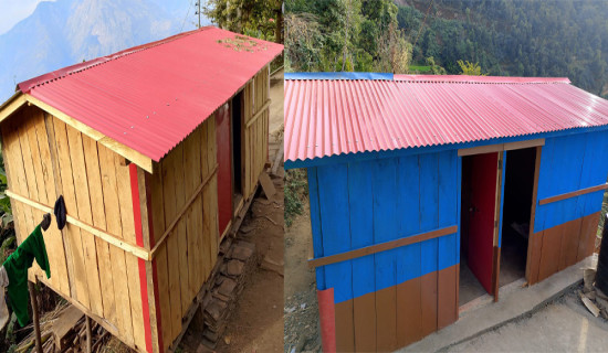 काभ्रेपलाञ्चोकमा अस्थायी आवास निर्माण