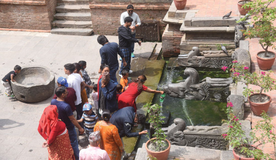 पानीको स्रोत सफा गर्दै मनाइयो सिथि नखः