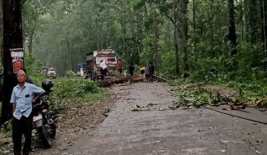 हावाहुरीले जनजीवन प्रभावित